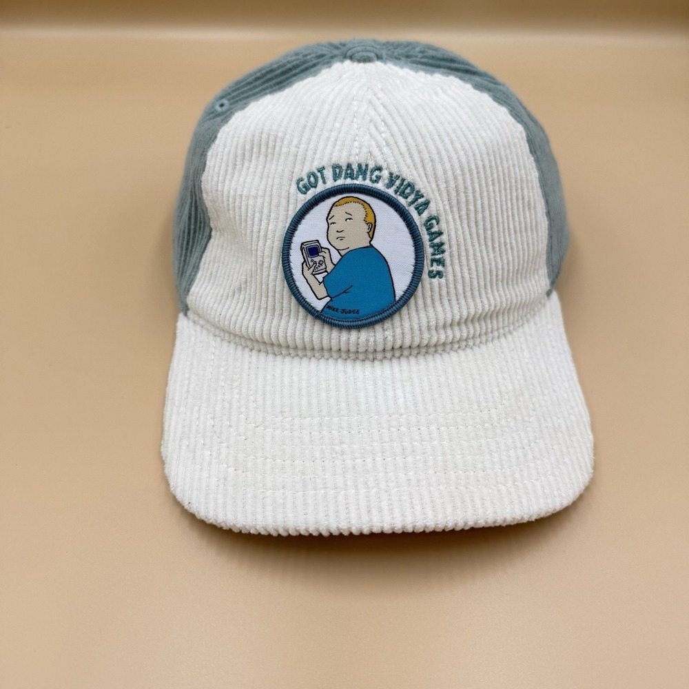 King of the Hill Baseball Cap Corduroy Embroidered‎ Bobby Videya Games Dad Hat